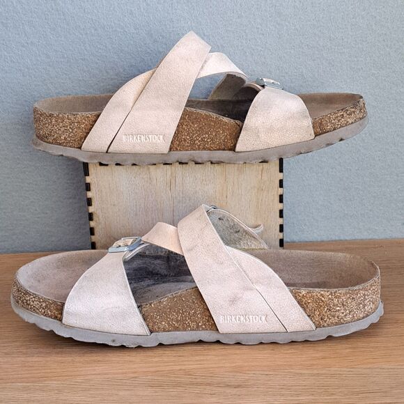 Birkenstock Salina Women’s EU 37 Pink Vegan Leather Strappy Sandals Rose Slide - Picture 5 of 9